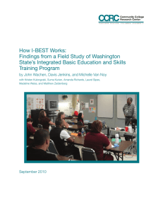 How I-BEST Works: Findings from a Field Study of Washington