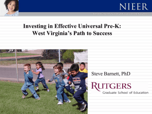 Investing in Effective Universal Pre-K: West Virginia’s Path to Success