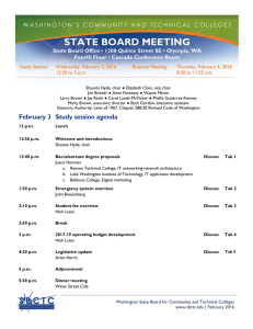 STATE BOARD MEETING Fourth Floor • Cascade Conference Room