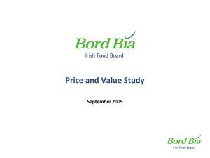 Price and Value Study September 2009