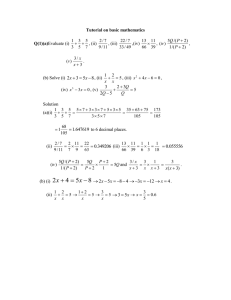 Tutorial on basic mathematics  Q(1)(a) , (ii)