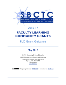 2016-17 FLC Grant Guidance FACULTY LEARNING