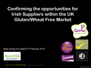 Confirming the opportunities for Irish Suppliers within the UK Gluten/Wheat Free Market