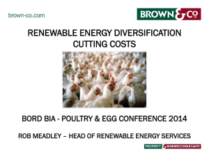 RENEWABLE ENERGY DIVERSIFICATION CUTTING COSTS
