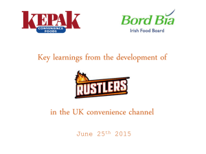 Key learnings from the development of  in the UK convenience channel