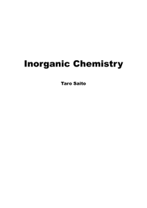 Inorganic Chemistry  Taro Saito