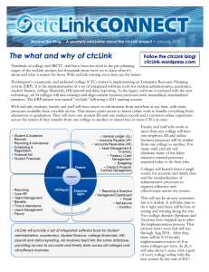 The what and why of ctcLink  Follow the ctcLink blog! ctcLink.wordpress.com