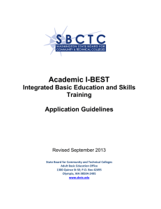 Academic I-BEST Integrated Basic Education and Skills Training