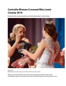 Centralia Woman Crowned Miss Lewis County 2016