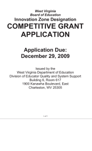 COMPETITIVE GRANT APPLICATION  Application Due: