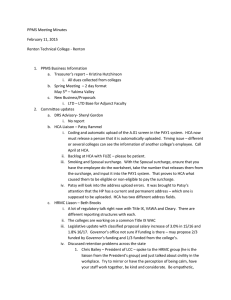 PPMS Meeting Minutes February 11, 2015 Renton Technical College - Renton