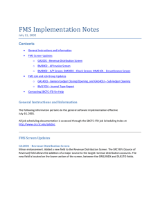 FMS Implementation Notes Contents  July 11, 2002