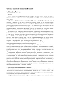 Section 1.    Issues in the International Community