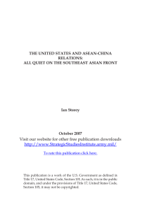 THE UNITED STATES AND ASEAN-CHINA RELATIONS: Ian Storey