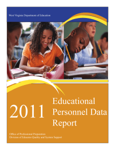 2011 Educational Personnel Data Report