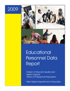 2009 Educational Personnel Data Report