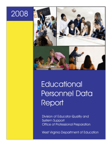 2008 Educational Personnel Data Report