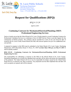 Request for Qualifications (RFQ) St. Lucie Public Schools RFQ # 15-29
