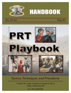 HANDBOOK Tactics, Techniques, and Procedures No. 07-34 Sep 07
