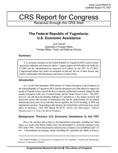 CRS Report for Congress Received through the CRS Web U.S. Economic Assistance