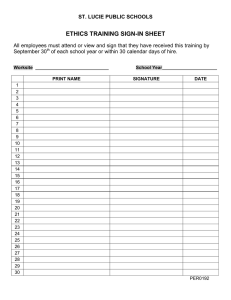 ETHICS TRAINING SIGN-IN SHEET