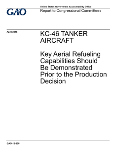 KC-46 TANKER AIRCRAFT Key Aerial Refueling Capabilities Should