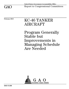 GAO KC-46 TANKER AIRCRAFT Program Generally