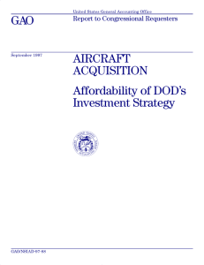 GAO AIRCRAFT ACQUISITION Affordability of DOD’s