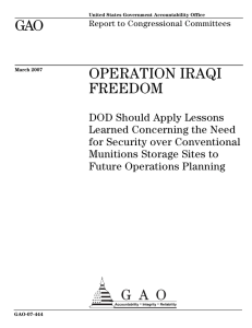 GAO OPERATION IRAQI FREEDOM