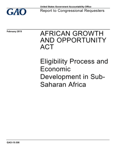 AFRICAN GROWTH AND OPPORTUNITY ACT Eligibility Process and