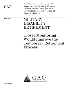 GAO MILITARY DISABILITY RETIREMENT