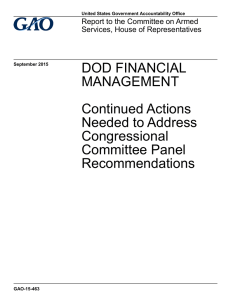 DOD FINANCIAL MANAGEMENT Continued Actions Needed to Address