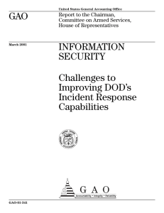 GAO INFORMATION SECURITY Challenges to