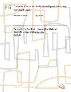Generalized Conflict Learning For Hybrid Discrete Linear Optimization Technical Report