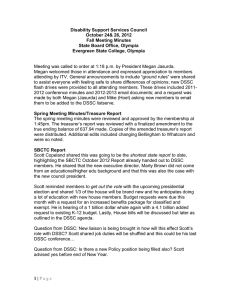 Disability Support Services Council October 24&amp; 26, 2012 Fall Meeting Minutes