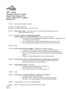 OFC:  Agenda Thursday, February 12, 2015 Skagit Valley College (SVC)