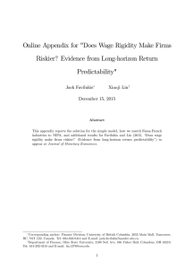 Online Appendix for &#34;Does Wage Rigidity Make Firms Predictability&#34;