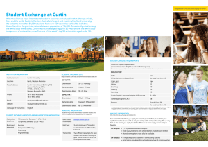 Student Exchange at Curtin