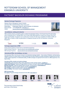 FACTSHEET BACHELOR EXCHANGE PROGRAMME  Bachelor Exchange Programme