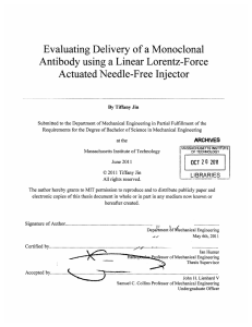 Evaluating Delivery  of a Monoclonal Actuated Needle-Free  Injector