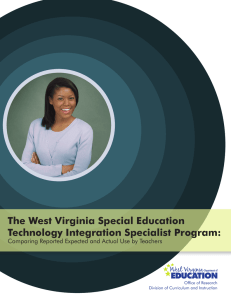 The West Virginia Special Education Technology Integration Specialist Program: Office of Research