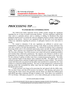PROCESSING TIP . . . Cooperative Extension Service WATER REUSE CONSIDERATIONS
