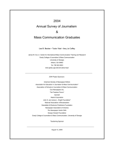 2004 Annual Survey of Journalism &amp; Mass Communication Graduates