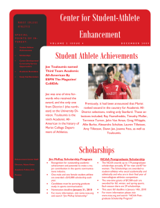 Center for Student-Athlete Enhancement Student Athlete Achievements