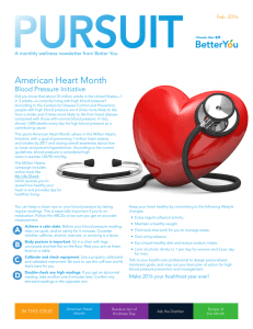 PURSUIT American Heart Month Blood Pressure Initiative