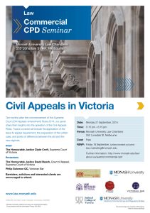 Civil Appeals in Victoria  Commercial CPD