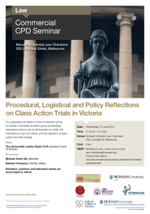 Commercial CPD Seminar Procedural, Logistical and Policy Reflections