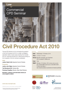 Civil Procedure Act 2010 Commercial CPD Seminar Law