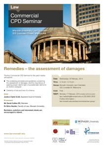 Commercial CPD Seminar Remedies – the assessment of damages Law