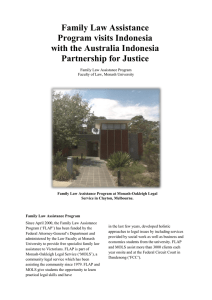 Family Law Assistance Program visits Indonesia with the Australia Indonesia Partnership for Justice
